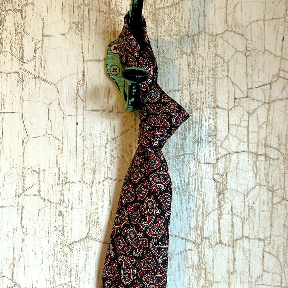 Vintage Hardy Amies London Silk Paisley Tie
